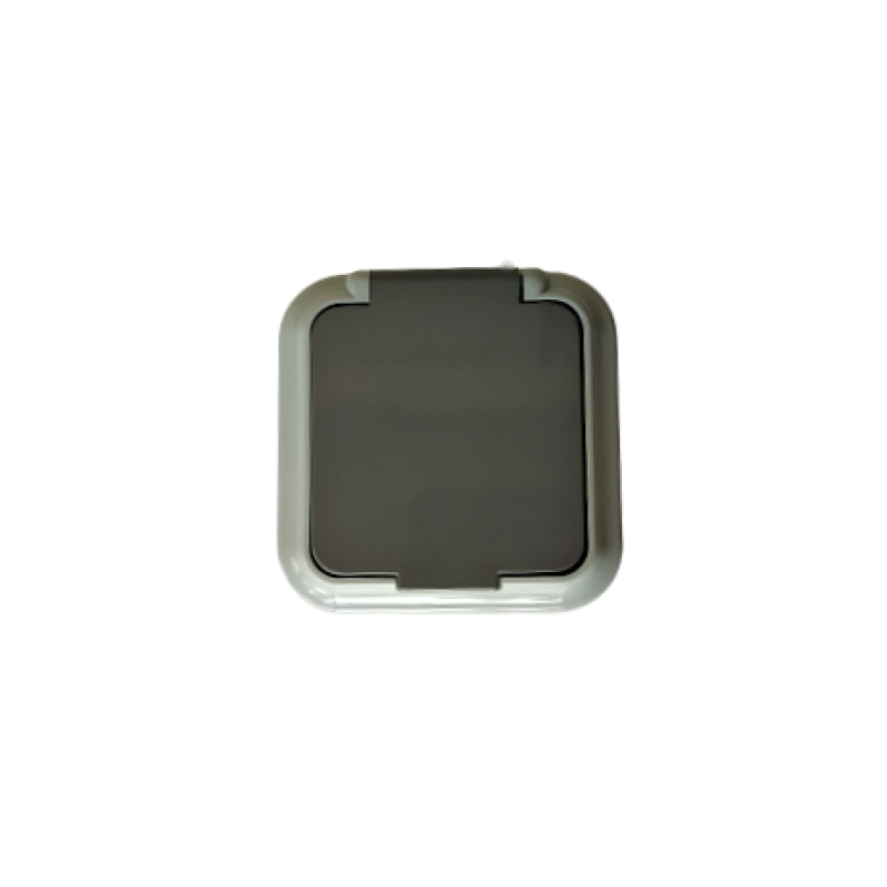 Розетка зовнішня бризкозахисна Bylectrica Пралеска Аква СІРА РА16-296 (03)