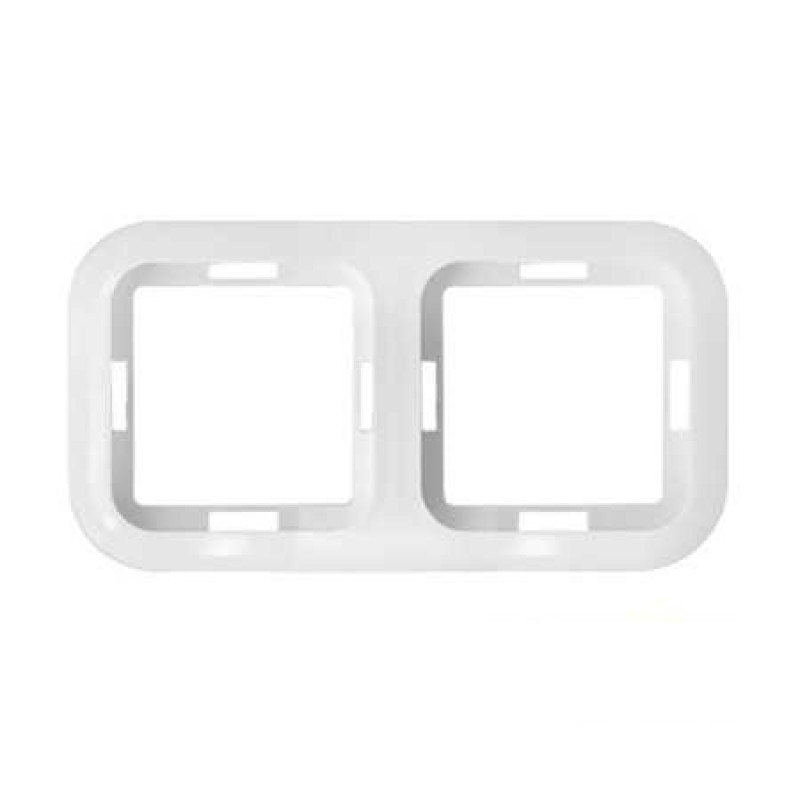 Рамка 2 місця горизонтальна  Bylectrica Гармонія біла 048