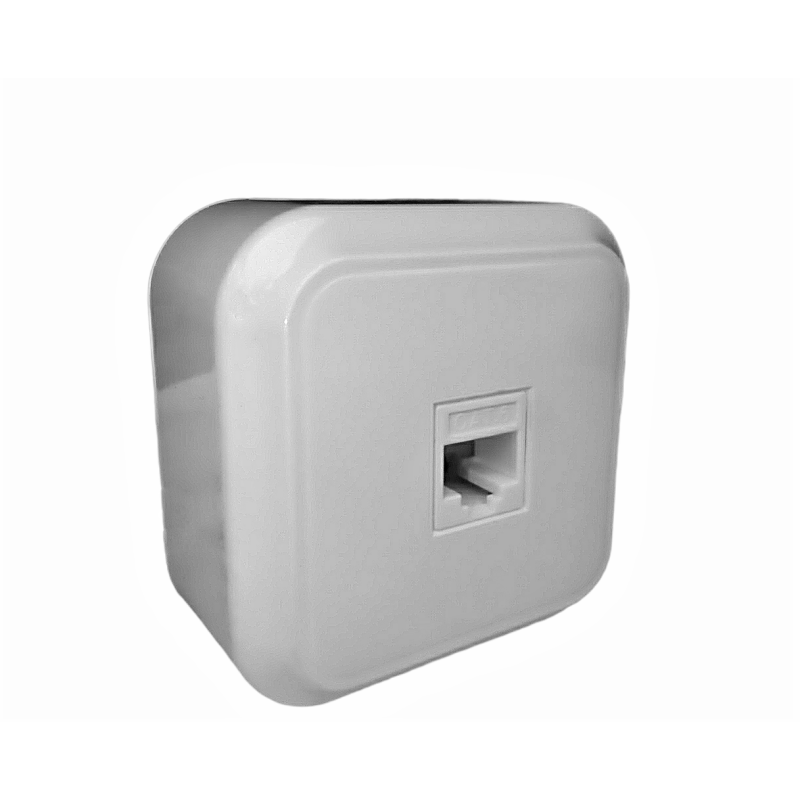 Розетка зовнішня комп'ютерна Bylectrica Пралеска біла РК18-004