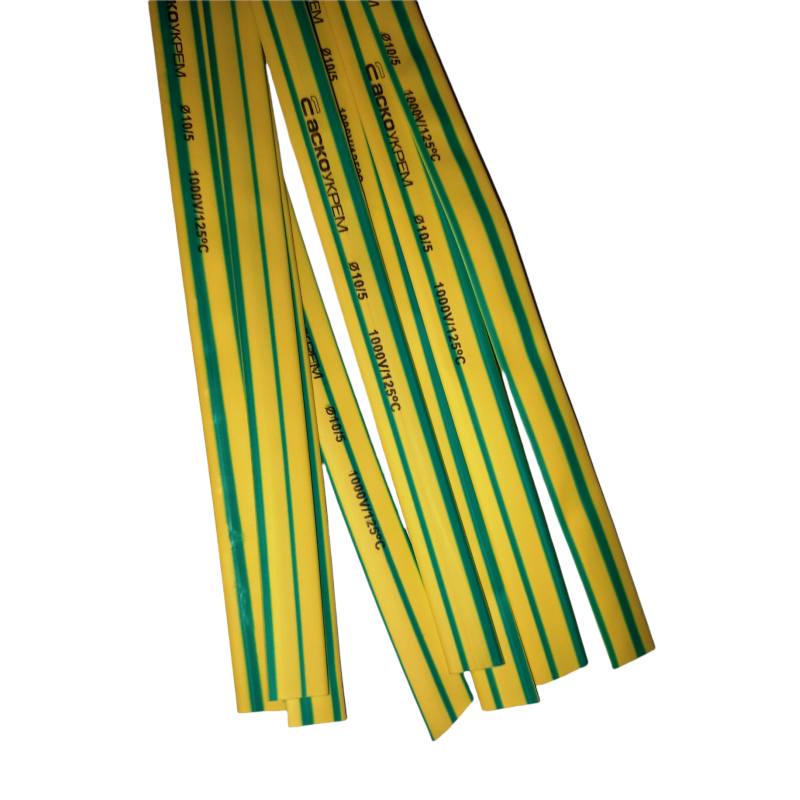 Термоусаджувальна трубка 10,0/5,0 жовто-зелена