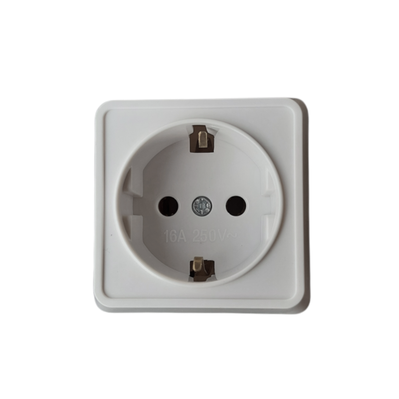 Розетка з заземленням PЗ16-З -Cb-W (біла)