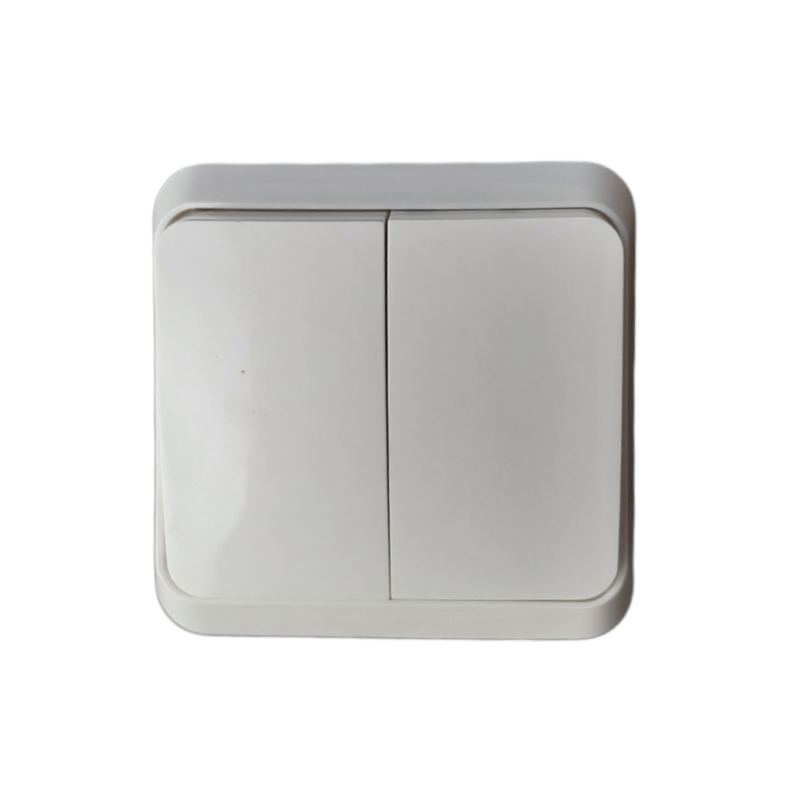 Вимикач 2-кл.  BЗ10-2-0-Cm-W (білий)