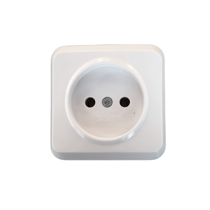 Розетка без заземлення PЗ16-Cm-W (біла)