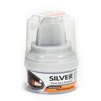 Крем-блиск для взуття Silver 50мл пластикова банка Темно-коричнева Туреччина / 12