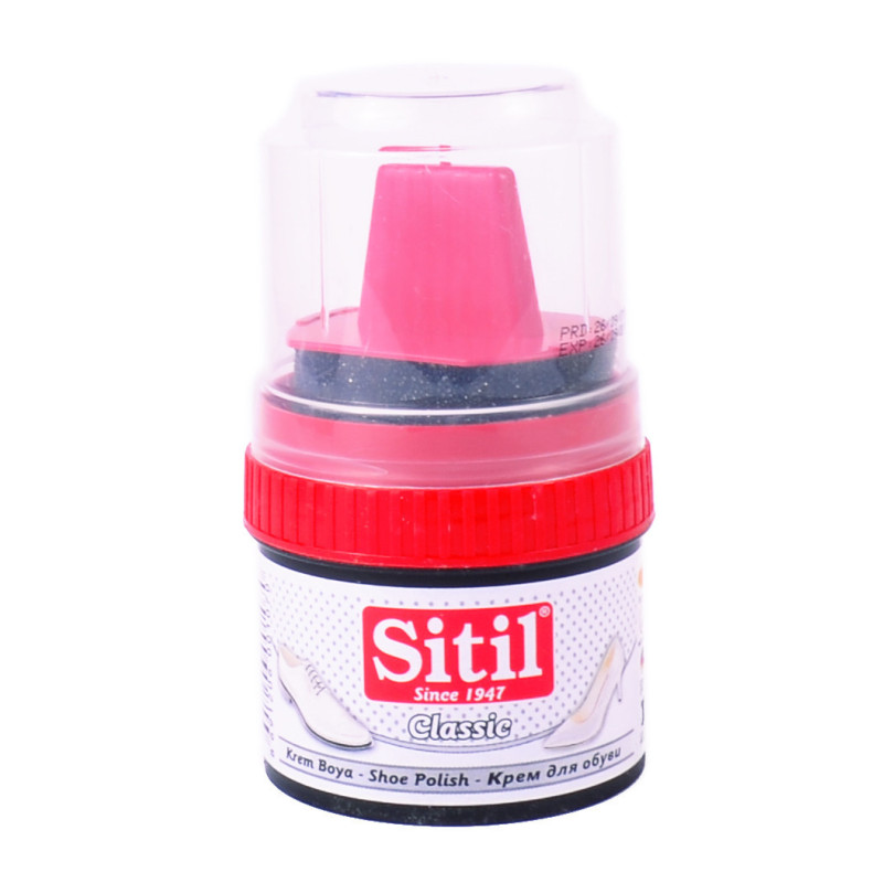 Крем-блиск для взуття Sitil 60мл пластикова банка Білий Туреччина / 12