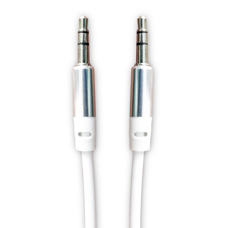 AUX-Кабель 3.5x3.5/CLASSIC/Metall Jack/1m. White