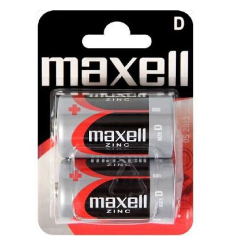 Сольова батарейка Maxell D/R20 2шт/уп блістер   бл2/24