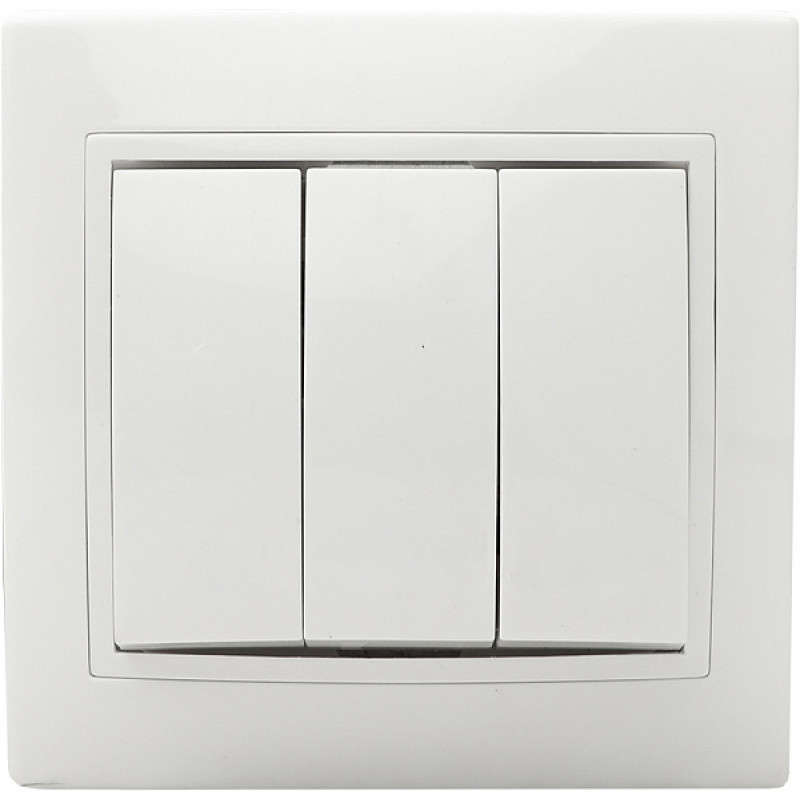 Вимикач 3-кл. BBсб10-3-0-Fl-W (білий)