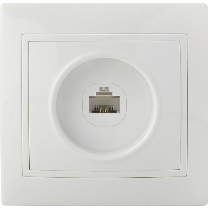 Розетка комп’ютерна РВcomсб-1-Fl-W (біла)