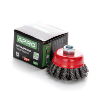 Щітка чаша сталеві витки 65 мм (КШМ) (APRO)