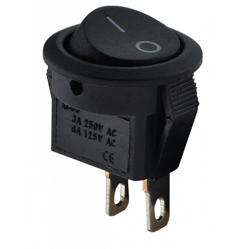 KCD5-2-101 B/B Перемикач 1 клавішний круглий чорний