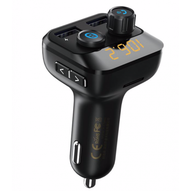 АЗП/FM-Модулятор REMAX Safone Series RCC105 2USB/3,5A/BT5.0 Black