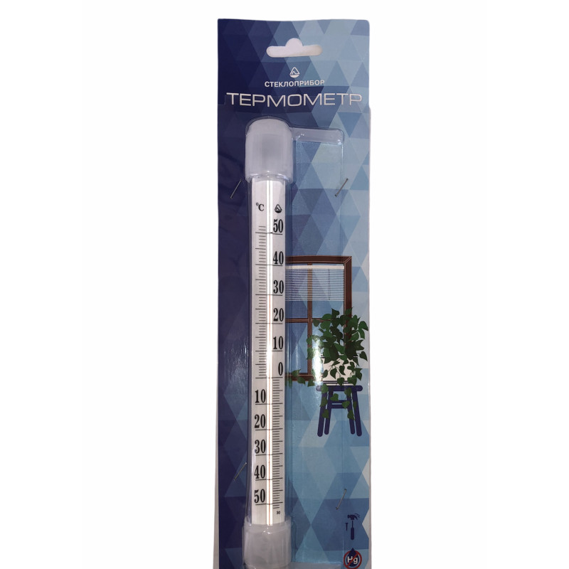 Термометр віконний ТБ-3-М1 використання 5, -50/+50, 250хØ22 мм, пластмаса, кронштейн 1/100