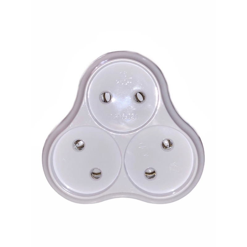 Розгалужувач потрійний 16А 220V Ромашка СВ-У РВ16 031