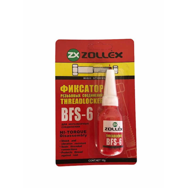 Герметик фіксатор BFS-5 червоний Золекс блістер 10г / 12