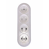 Колодка 3 гнізда карболитова/латунь 16A Житомир Біла  S 920  1/80