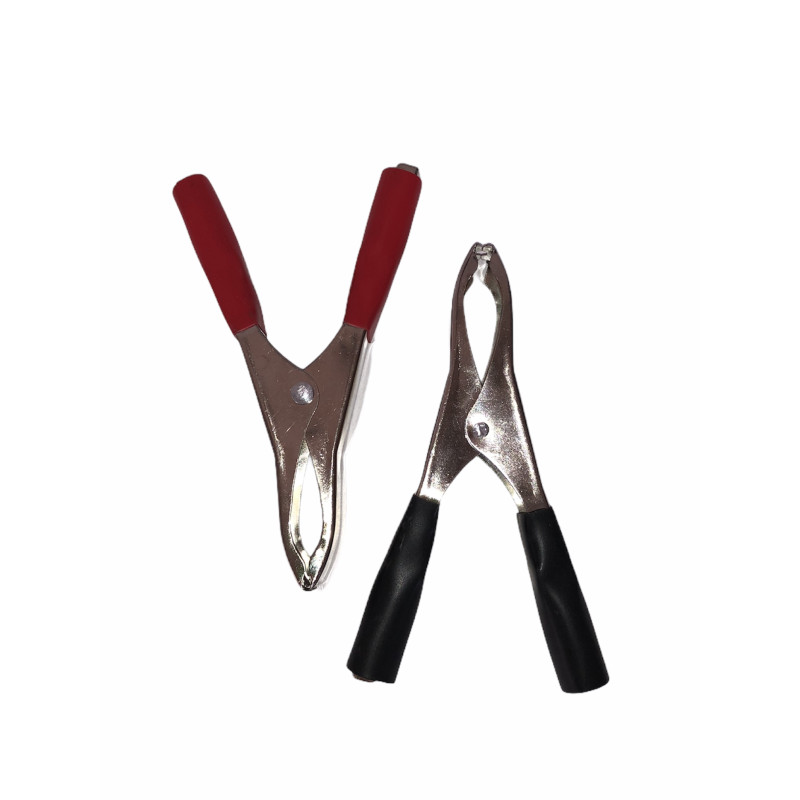 Затиск для клем 50А хром (ЧЕРВОНИЙ + ЧОРНИЙ) 