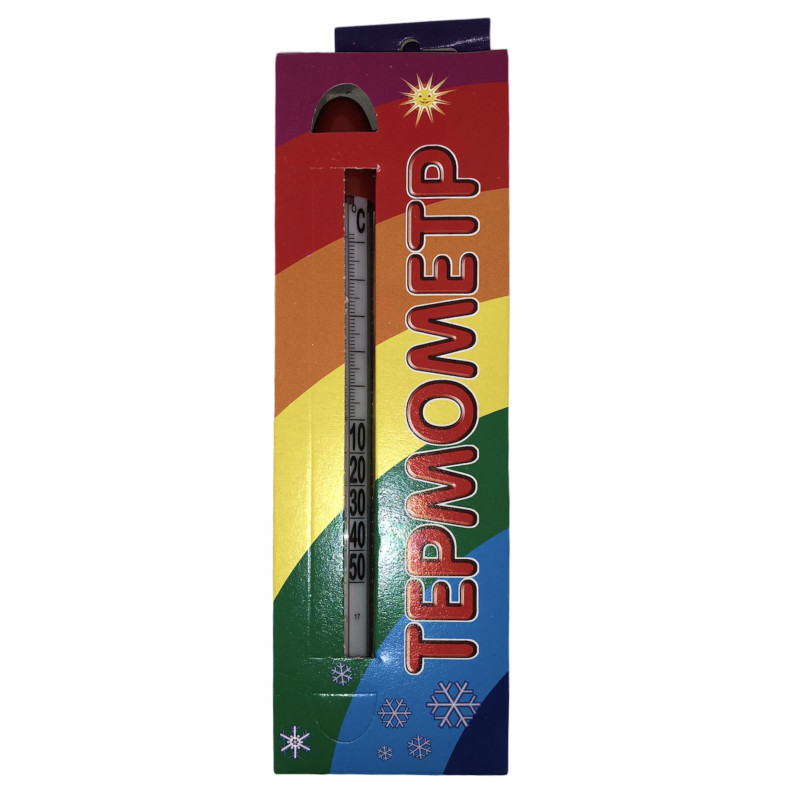 Термометр віконний ТО / 6, -50 / + 50, 210хØ20 мм, пластмаса, кронштейн 1/150
