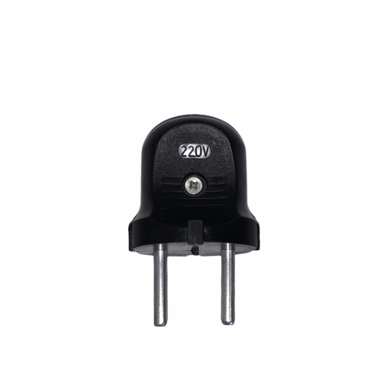 Вилка штепсельна полістирол Дзвін 6А 250В Чорна S 305