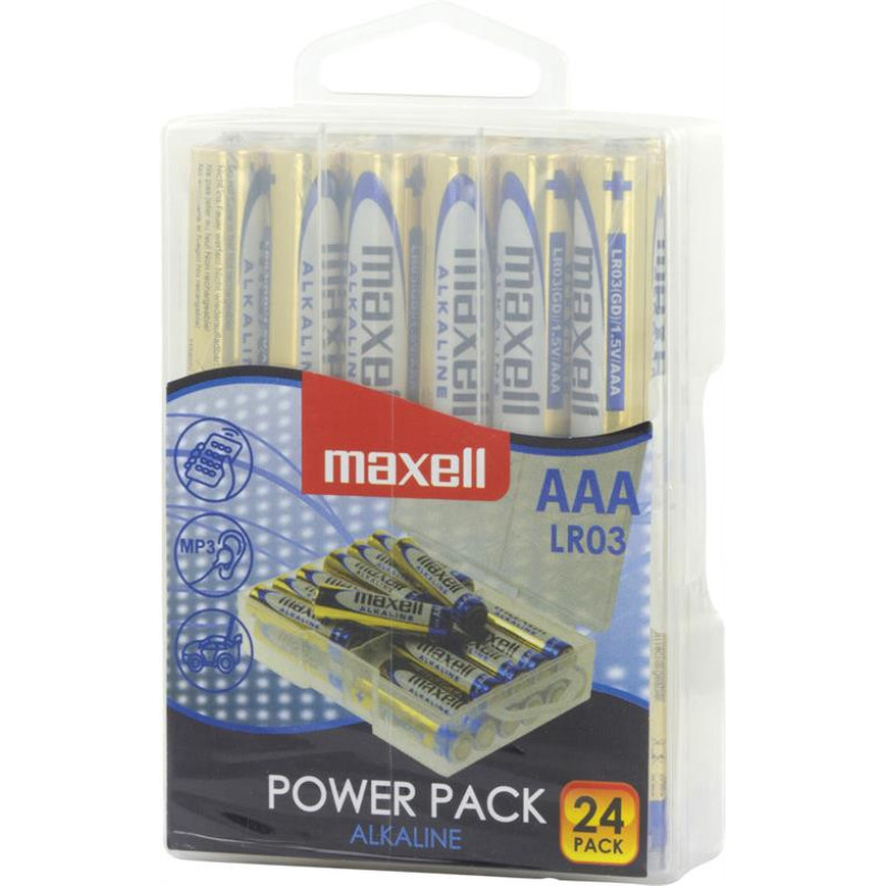 Лужна батарейка Maxell Alkaline AAA/LR03 24шт/уп pack   24/240