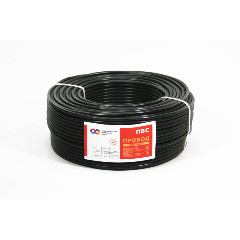 Кабель ПВС  2*0,75 ЧОРНИЙ 