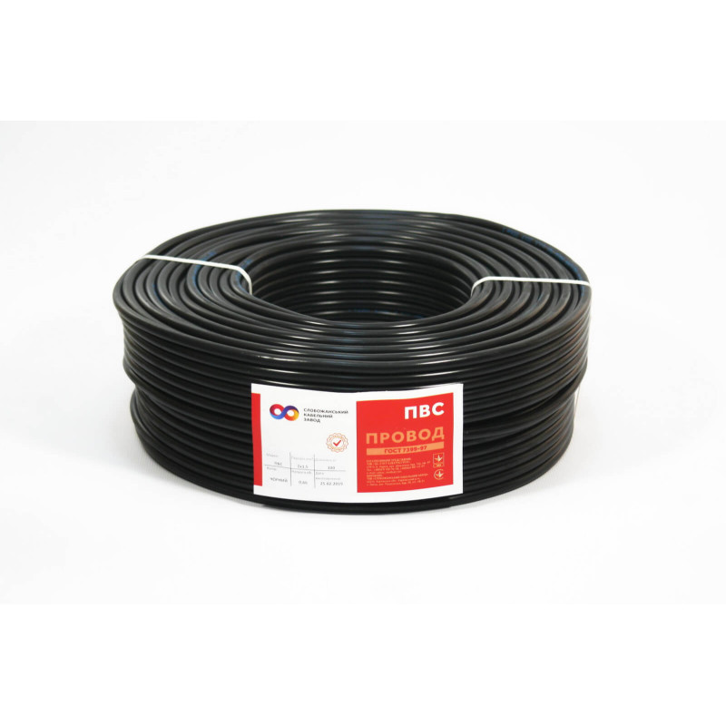 Кабель ПВС 2*1,5 ЧОРНИЙ 