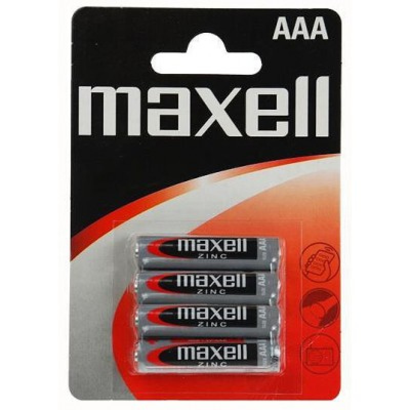 Сольова батарейка Maxell AAА/R-03 4шт/уп blister   4/48