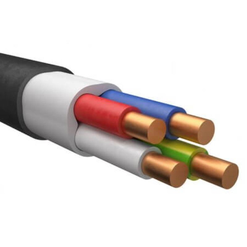 Кабель ВВГ нг LS 4*10 ЧОРНИЙ 