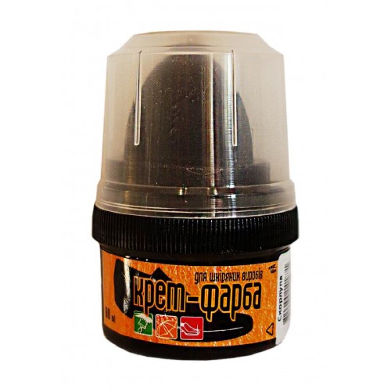 Крем-фарба для взуття Блискавка / Blyskavka 55мл пластикова банка Коричневий Україна / 48
