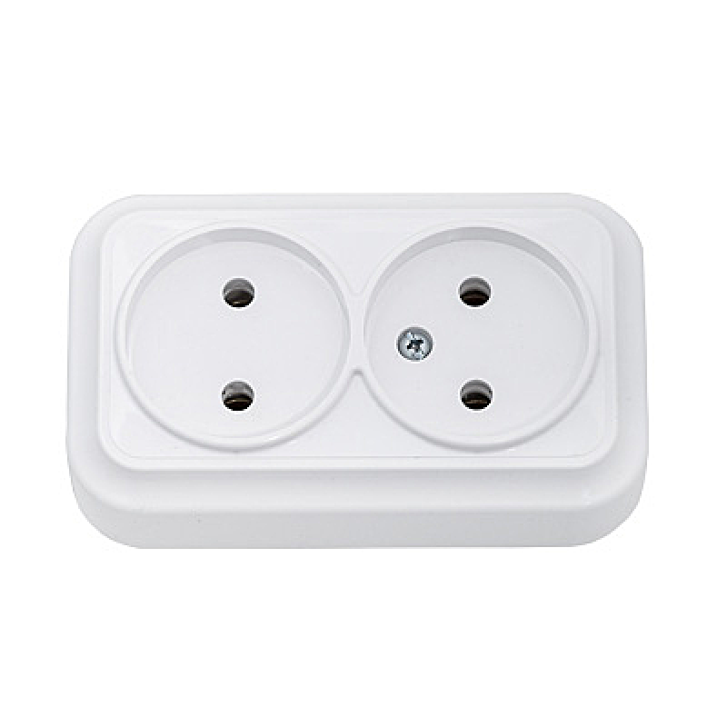 Розетка для відкритої установки 2-а Bylectrica РА16-238