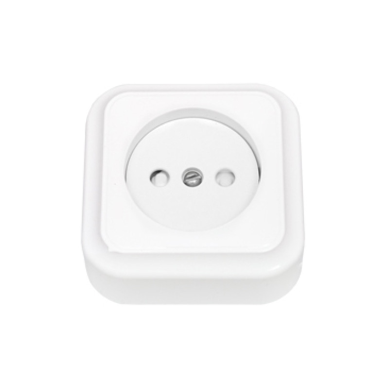 Розетка зовнішня з шторкою Bylectrica Пралеска біла РА16-279