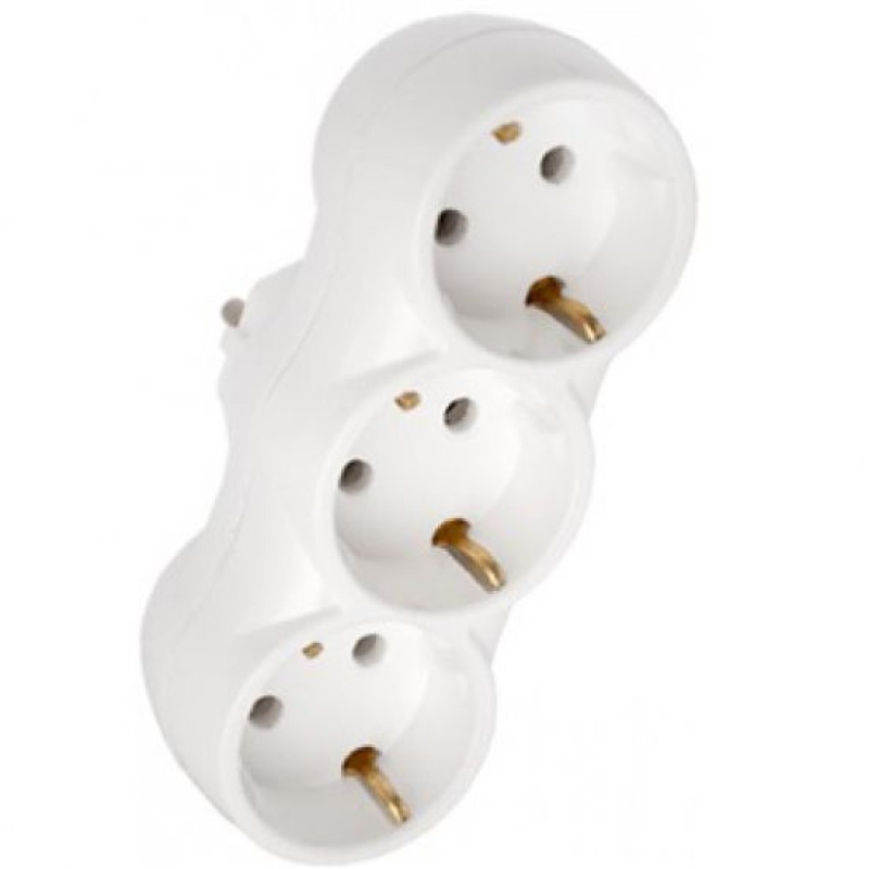 Трійник ( розгалужувач) Bylectrica 3-й РВ16-375 с заземлюючим контактом