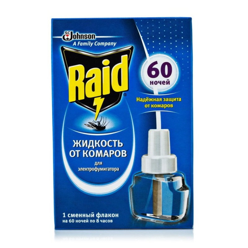 Рідина Raid 60 ночей від комарів