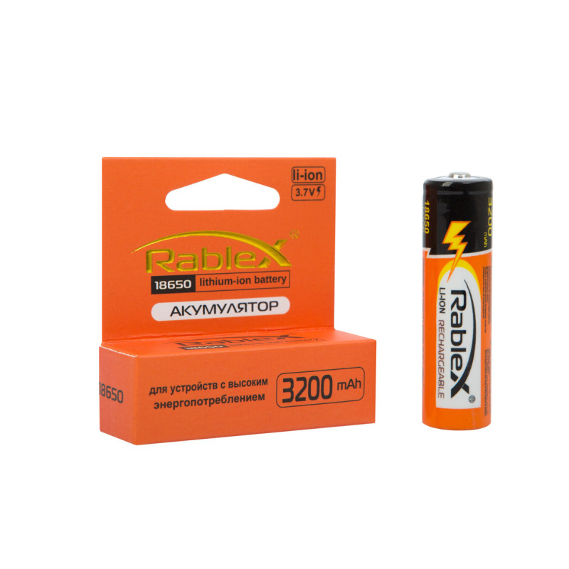 Акумулятор 18650 Rablex 3200mAh 3.7v Li-ion (для ліхт. POLICE)